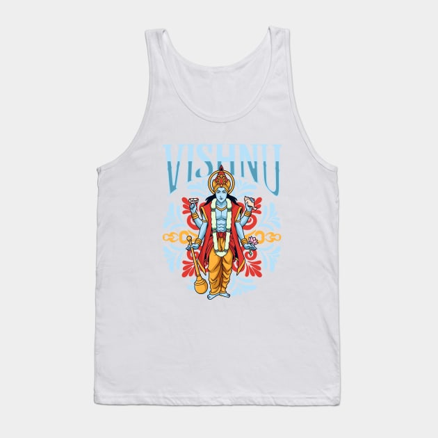 Hindu God - Vishnu Tank Top by Modern Medieval Design